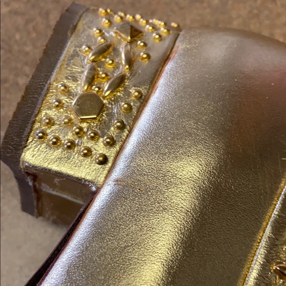 109. Fantasy Collection Vintage Moto Studded Boots sz 7 - Picture 8 of 14